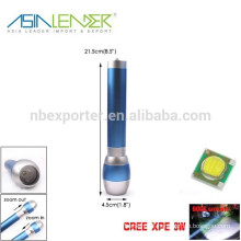 XPE 3W LED 500 Lumen, New Design Blue Aluminium Zoom Flashlight